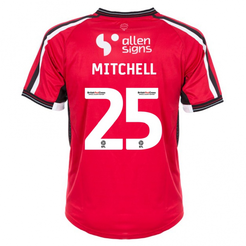 Kandiny Heren Alex Mitchell #25 Rood Thuisshirt Thuistenue 2023/24 T-Shirt België