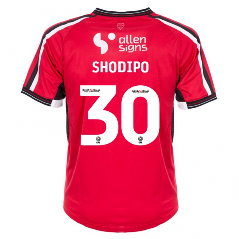 Kandiny Hombre Camiseta Olamide Shodipo #30 Rojo 1ª Equipación 2023/24 La Camisa