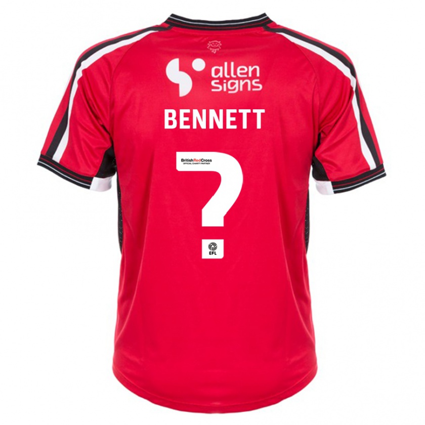 Kandiny Hombre Camiseta Hugo Bennett #0 Rojo 1ª Equipación 2023/24 La Camisa