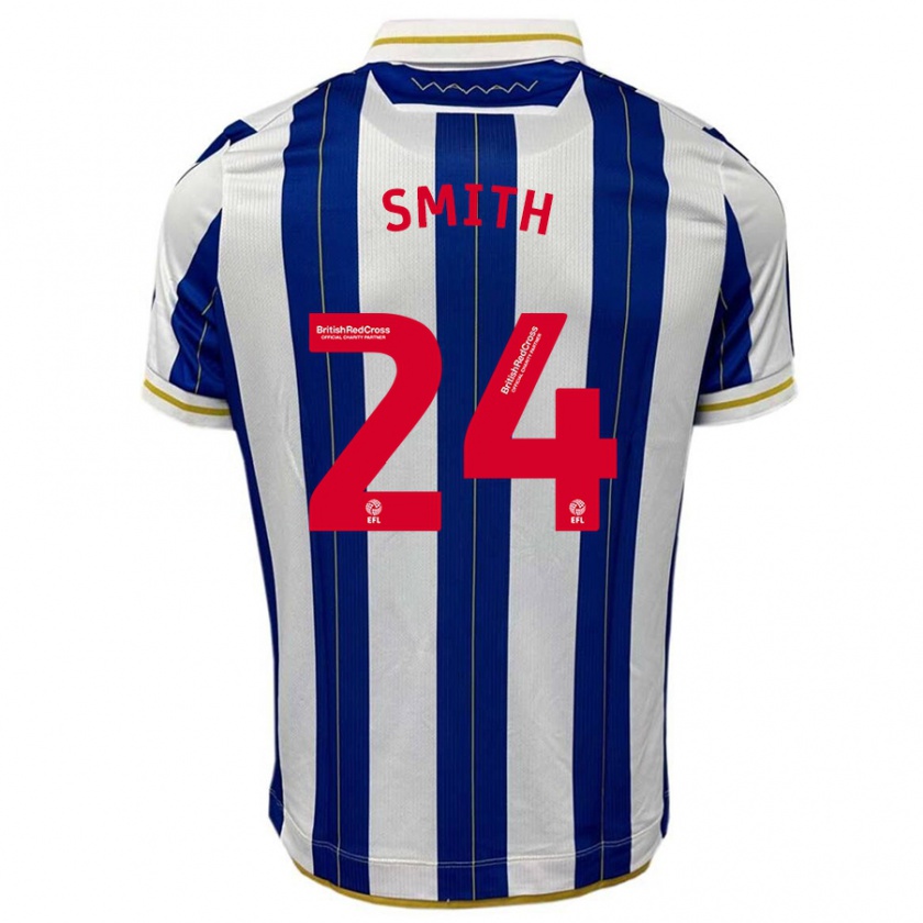 Kandiny Uomo Maglia Michael Smith #24 Blu Bianco Kit Gara Home 2023/24 Maglietta