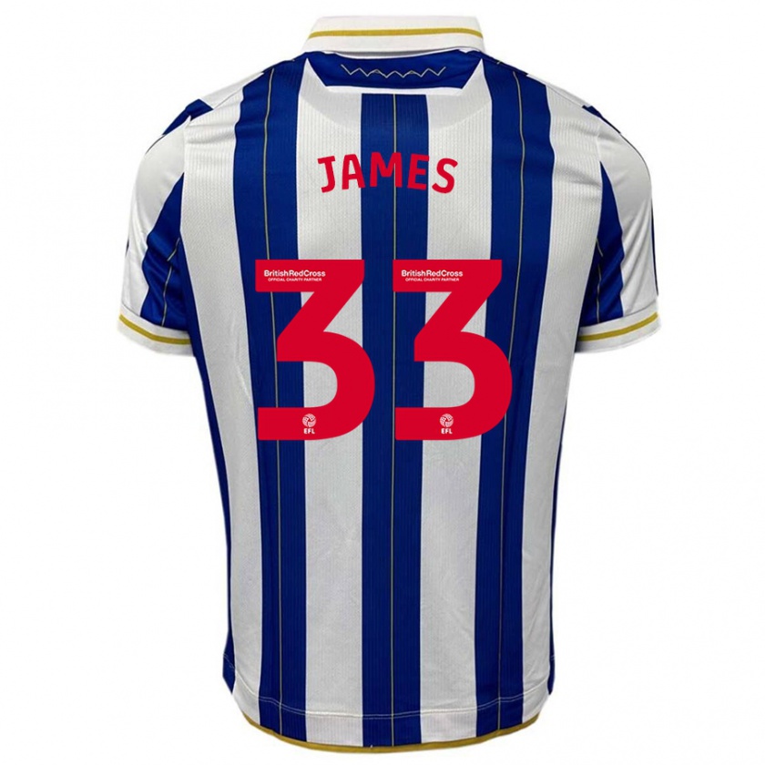 Kandiny Heren Reece James #33 Blauw Wit Thuisshirt Thuistenue 2023/24 T-Shirt België