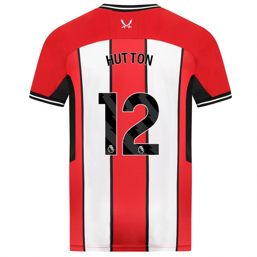 Kandiny Hombre Camiseta Jodie Hutton #12 Rojo 1ª Equipación 2023/24 La Camisa