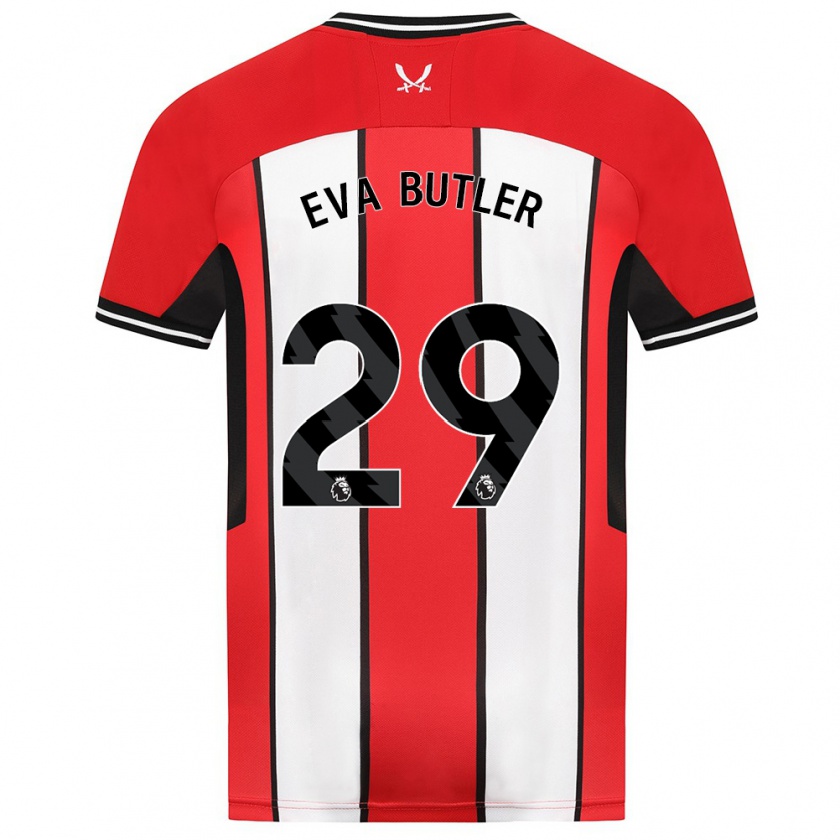 Kandiny Hombre Camiseta Eva Butler #29 Rojo 1ª Equipación 2023/24 La Camisa