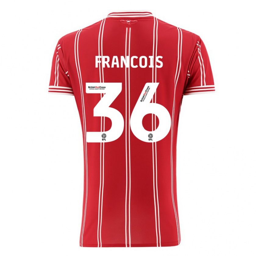 Kandiny Uomo Maglia Marlee Francois #36 Rosso Kit Gara Home 2023/24 Maglietta