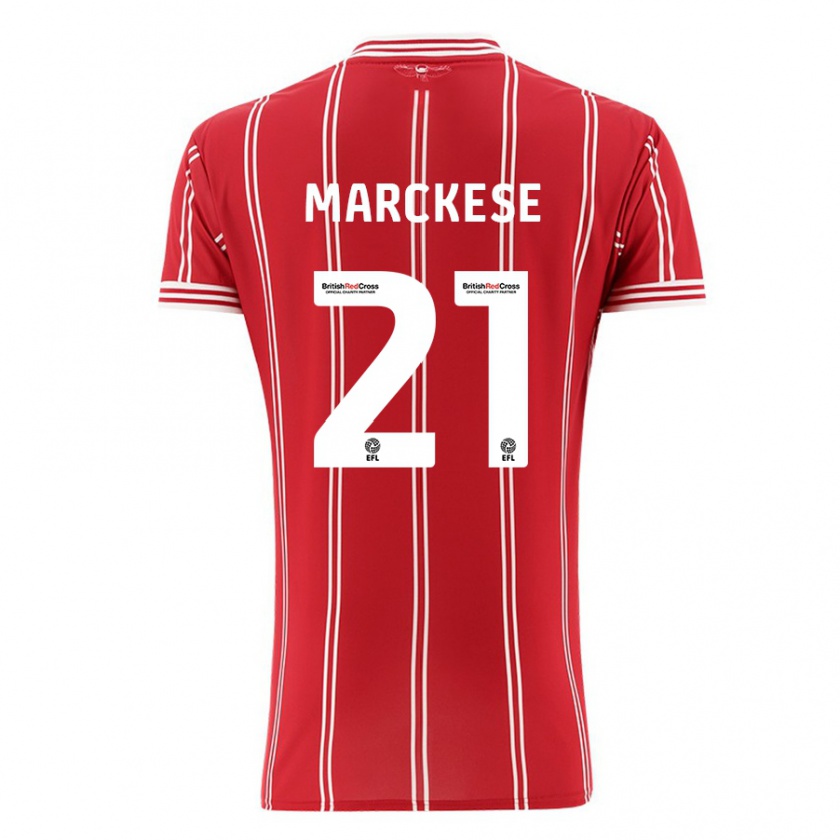 Kandiny Uomo Maglia Kaylan Marckese #21 Rosso Kit Gara Home 2023/24 Maglietta