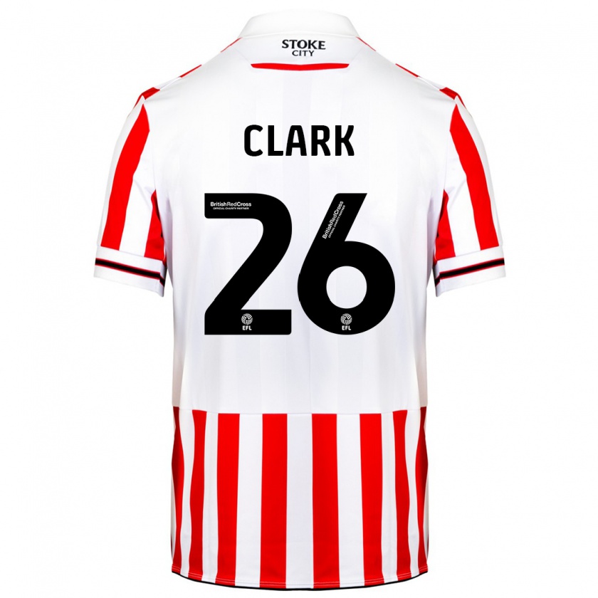 Kandiny Heren Ciaran Clark #26 Rood Wit Thuisshirt Thuistenue 2023/24 T-Shirt België