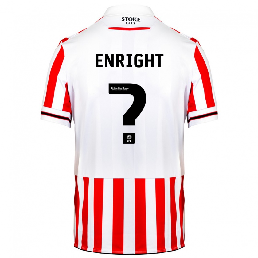 Kandiny Heren Luke Enright #0 Rood Wit Thuisshirt Thuistenue 2023/24 T-Shirt België