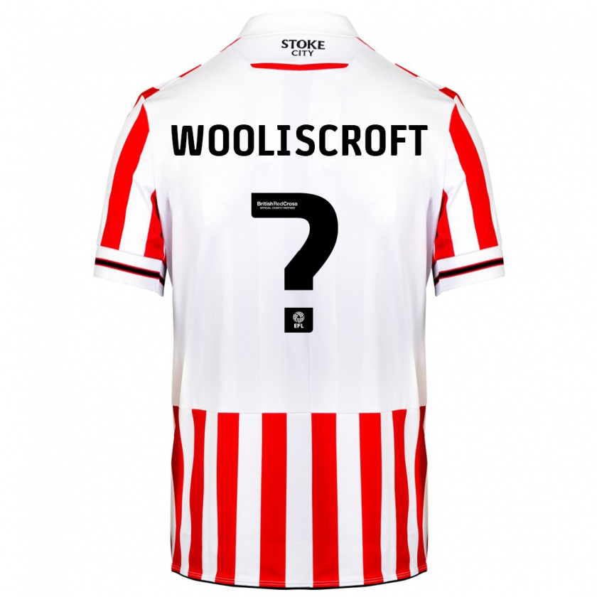 Kandiny Hombre Camiseta Morgan Wooliscroft #0 Rojo Blanco 1ª Equipación 2023/24 La Camisa