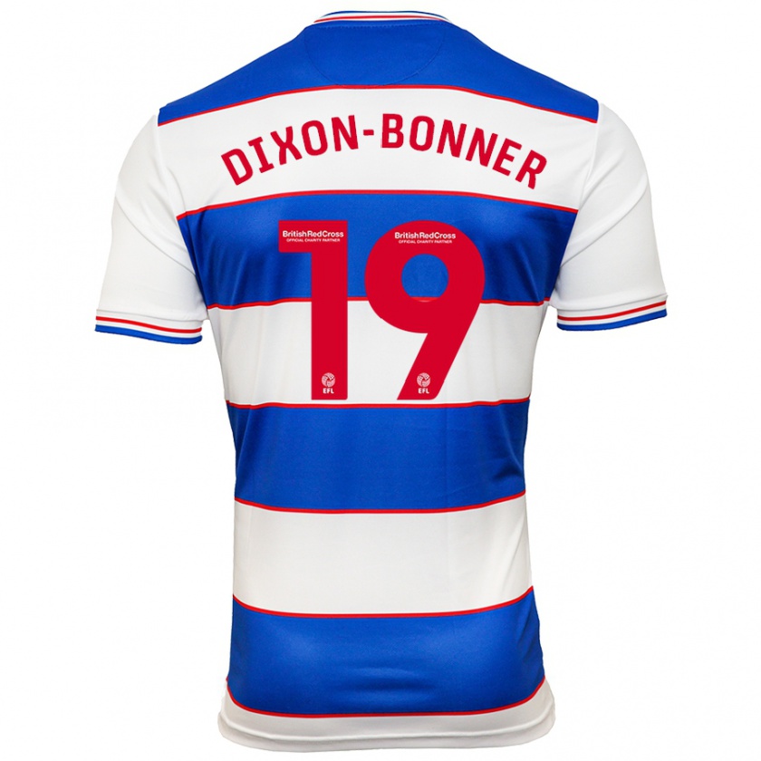 Kandiny Uomo Maglia Elijah Dixon-Bonner #19 Bianco Blu Kit Gara Home 2023/24 Maglietta