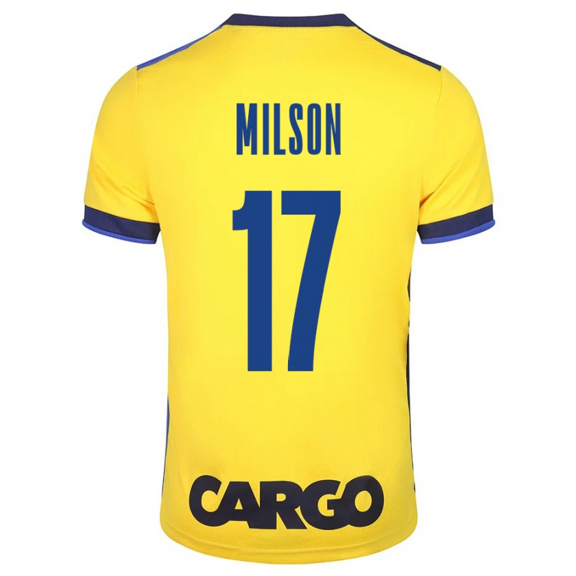 Kandiny Uomo Maglia Milson #17 Giallo Kit Gara Home 2023/24 Maglietta