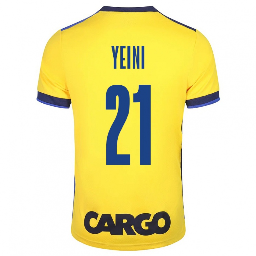 Kandiny Hombre Camiseta Sheran Yeini #21 Amarillo 1ª Equipación 2023/24 La Camisa