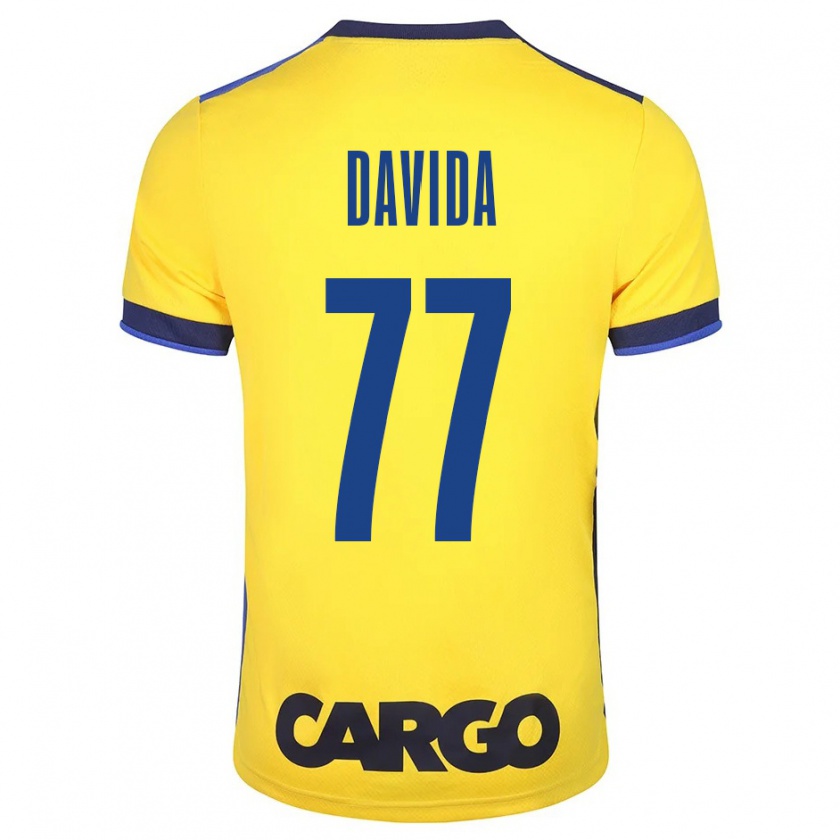 Kandiny Hombre Camiseta Osher Davida #77 Amarillo 1ª Equipación 2023/24 La Camisa