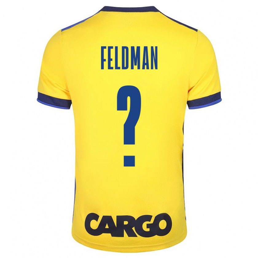 Kandiny Hombre Camiseta Ron Feldman #0 Amarillo 1ª Equipación 2023/24 La Camisa