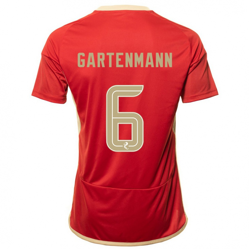 Kandiny Heren Stefan Gartenmann #6 Rood Thuisshirt Thuistenue 2023/24 T-Shirt België