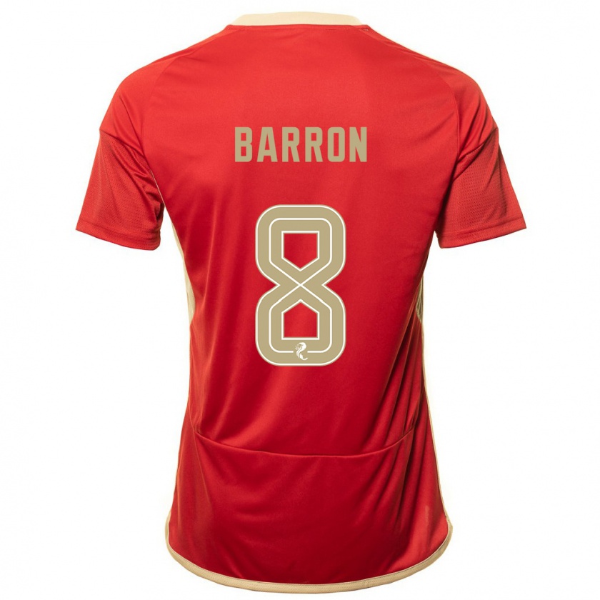 Kandiny Hombre Camiseta Connor Barron #8 Rojo 1ª Equipación 2023/24 La Camisa