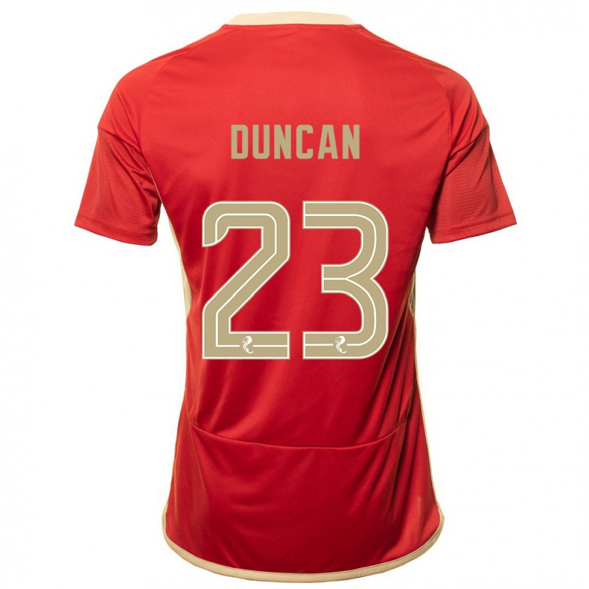 Kandiny Heren Ryan Duncan #23 Rood Thuisshirt Thuistenue 2023/24 T-Shirt België