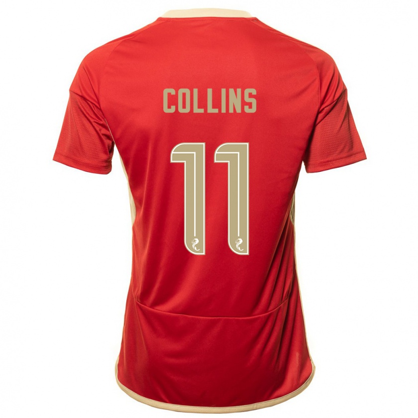 Kandiny Hombre Camiseta Bailley Collins #11 Rojo 1ª Equipación 2023/24 La Camisa