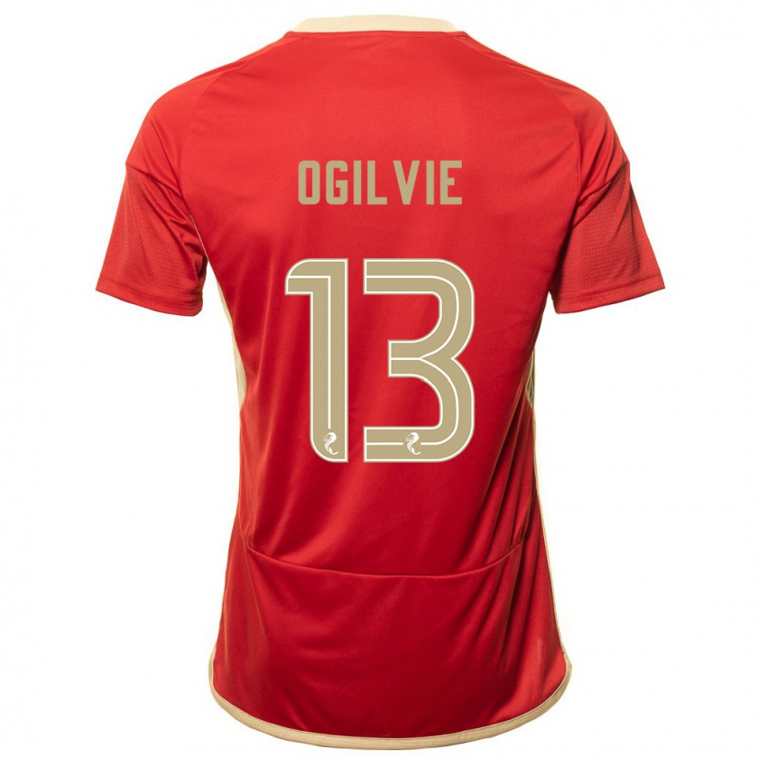 Kandiny Uomo Maglia Francesca Ogilvie #13 Rosso Kit Gara Home 2023/24 Maglietta