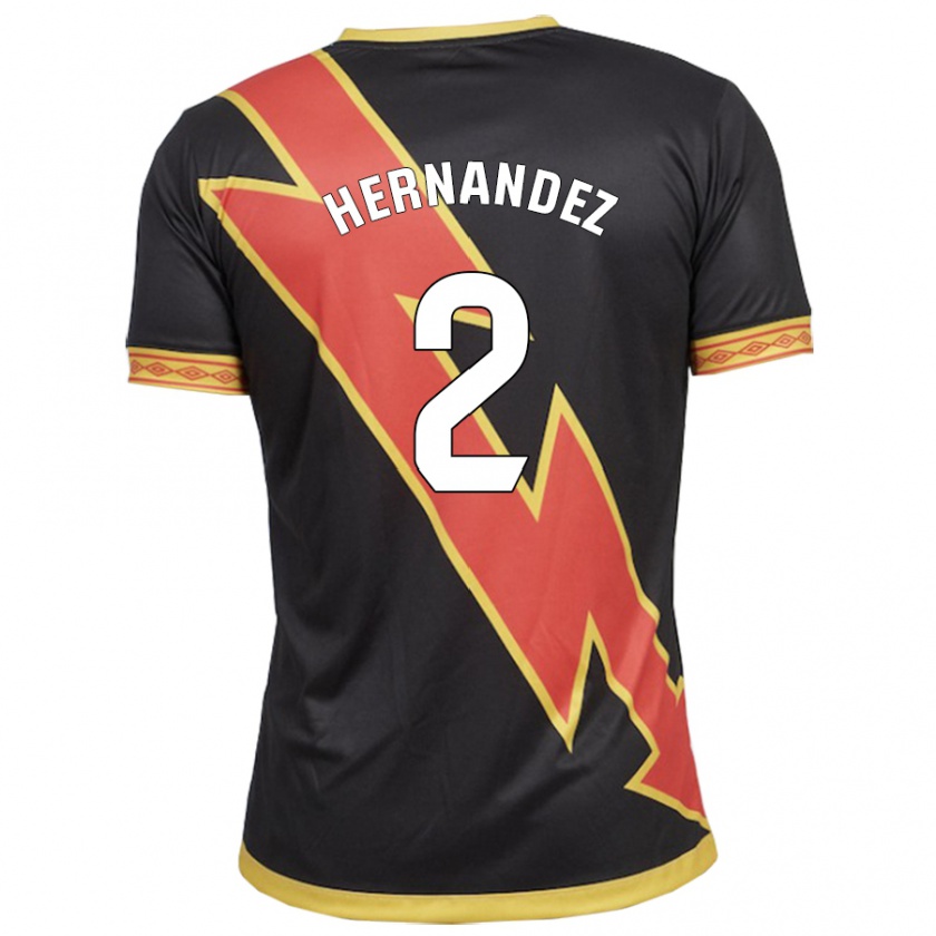 Kandiny Uomo Maglia Marco Hernández #2 Nero Kit Gara Away 2023/24 Maglietta