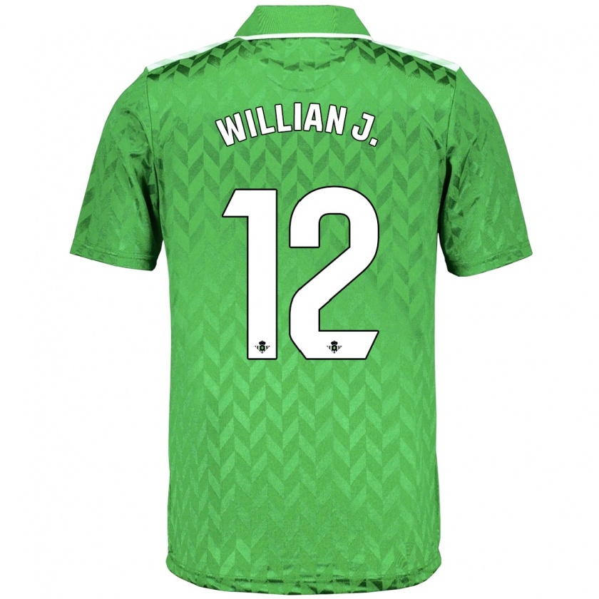 Kandiny Uomo Maglia Willian José #12 Verde Kit Gara Away 2023/24 Maglietta