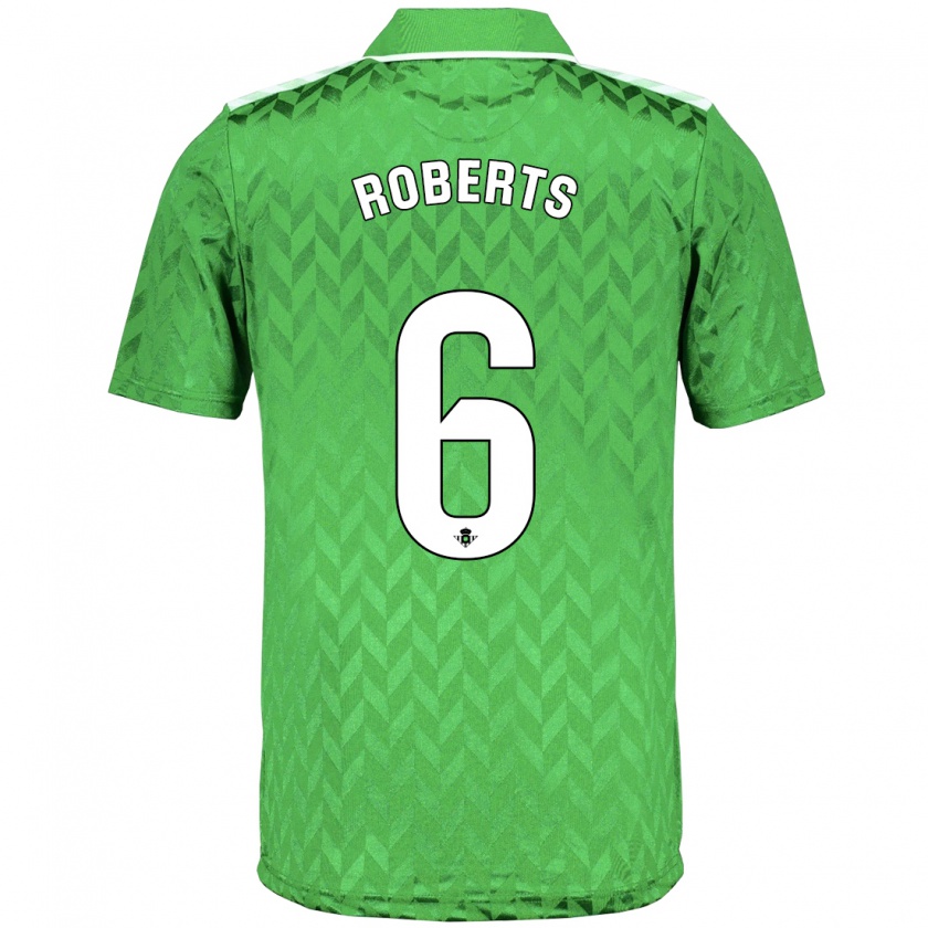 Kandiny Uomo Maglia Rhiannon Roberts #6 Verde Kit Gara Away 2023/24 Maglietta