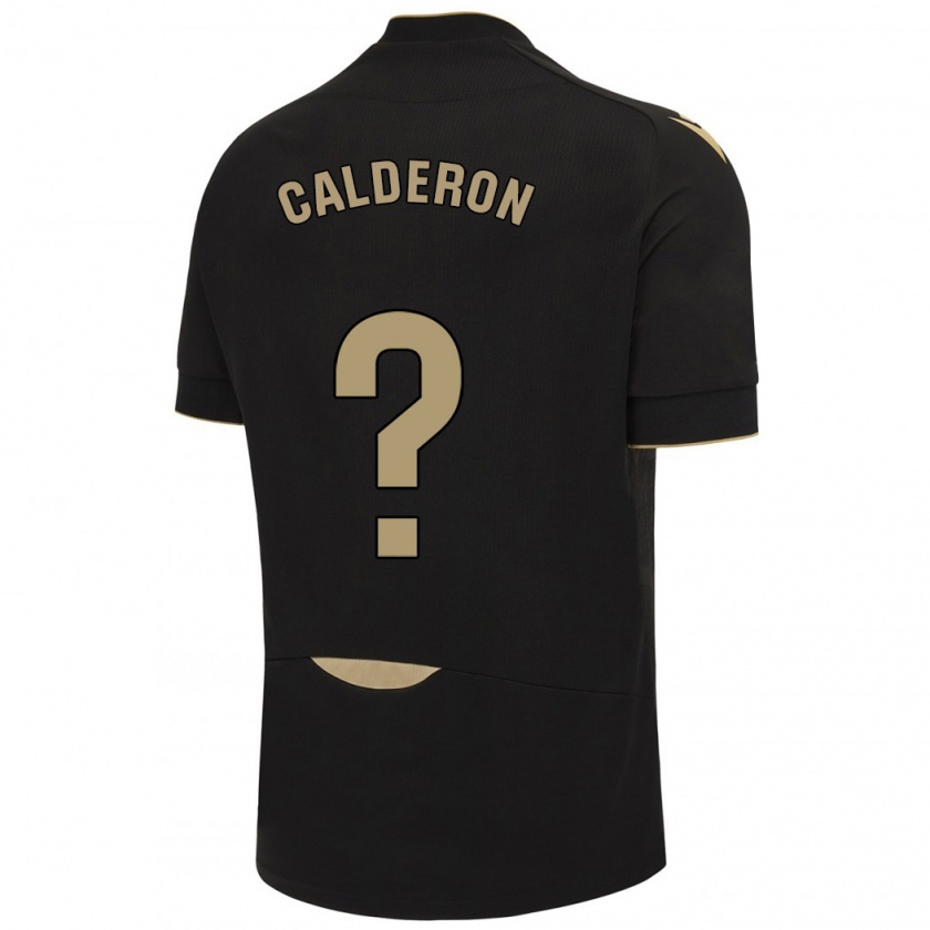 Kandiny Uomo Maglia Martín Calderón #0 Nero Kit Gara Away 2023/24 Maglietta