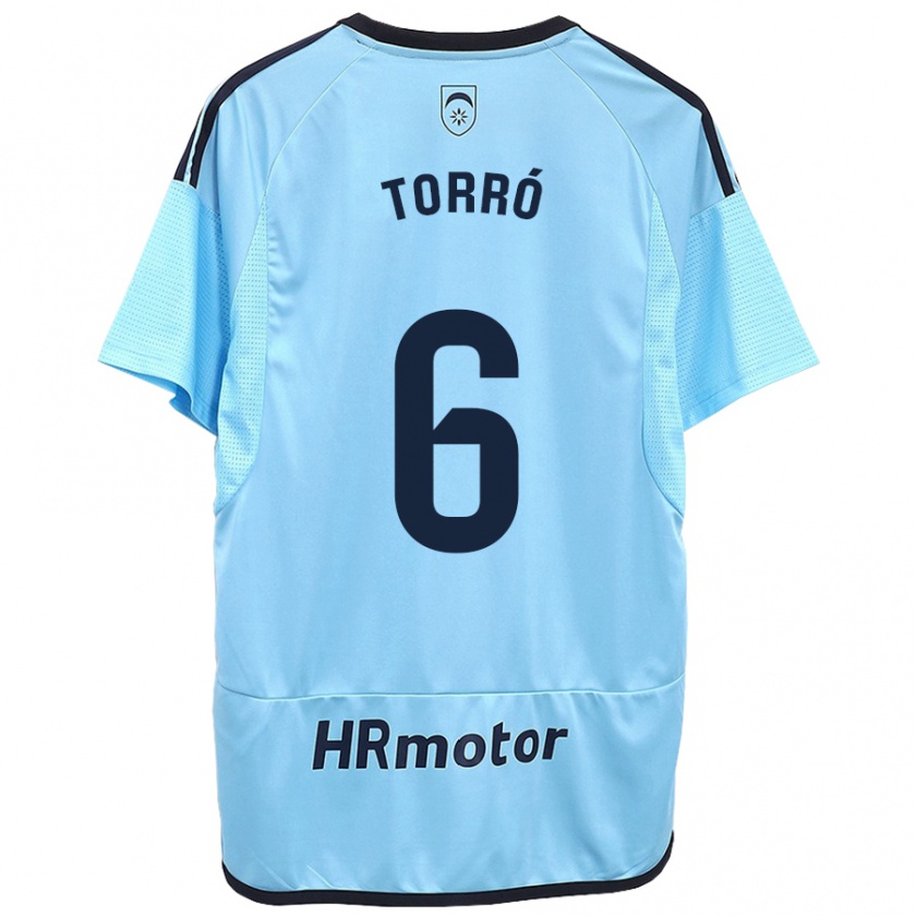 Kandiny Hombre Camiseta Lucas Torró #6 Azul 2ª Equipación 2023/24 La Camisa