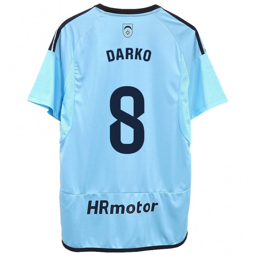 Kandiny Hombre Camiseta Darko Brasanac #8 Azul 2ª Equipación 2023/24 La Camisa