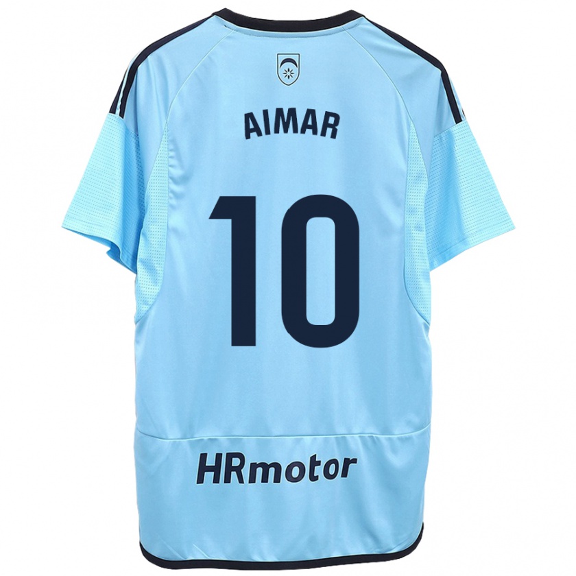 Kandiny Hombre Camiseta Aimar Oroz #10 Azul 2ª Equipación 2023/24 La Camisa