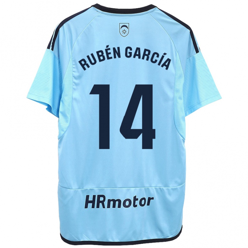 Kandiny Hombre Camiseta Rubén García #14 Azul 2ª Equipación 2023/24 La Camisa