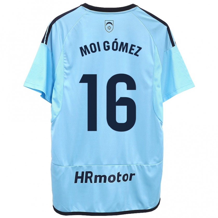 Kandiny Hombre Camiseta Moi Gómez #16 Azul 2ª Equipación 2023/24 La Camisa México