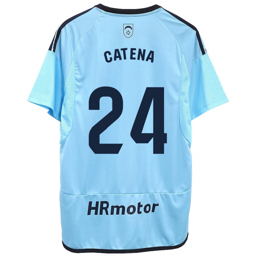 Kandiny Hombre Camiseta Alejandro Catena #24 Azul 2ª Equipación 2023/24 La Camisa