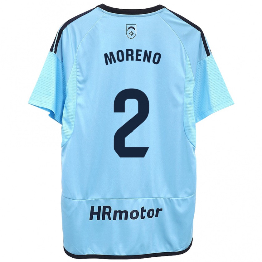 Kandiny Hombre Camiseta Jorge Moreno #27 Azul 2ª Equipación 2023/24 La Camisa