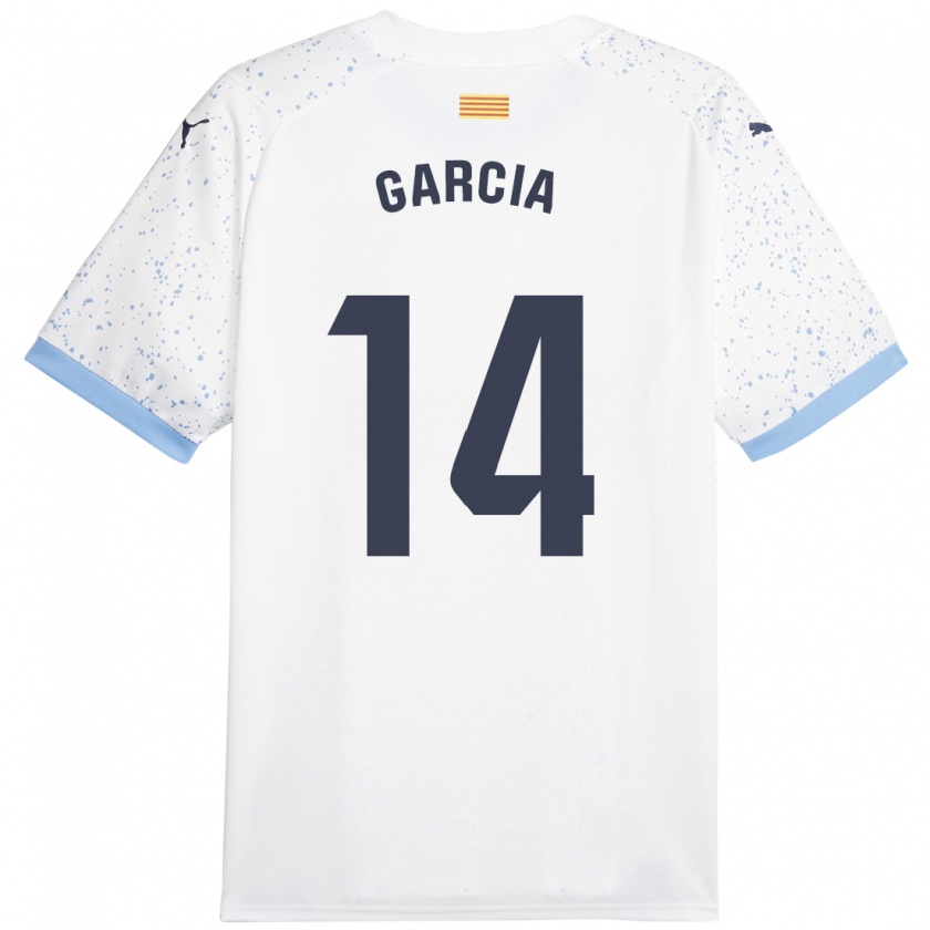 Kandiny Uomo Maglia Aleix García #14 Bianco Kit Gara Away 2023/24 Maglietta