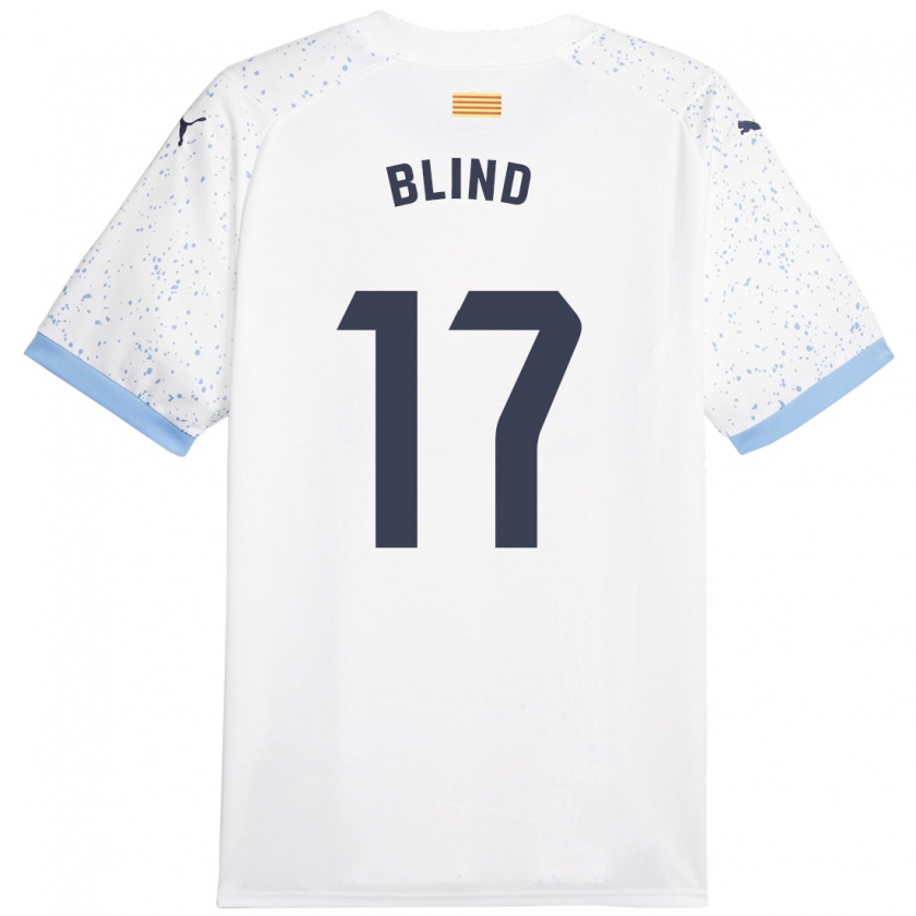 Kandiny Uomo Maglia Daley Blind #17 Bianco Kit Gara Away 2023/24 Maglietta