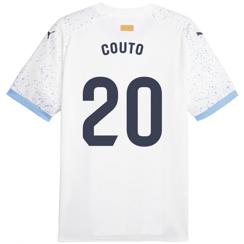 Kandiny Hombre Camiseta Yan Couto #20 Blanco 2ª Equipación 2023/24 La Camisa