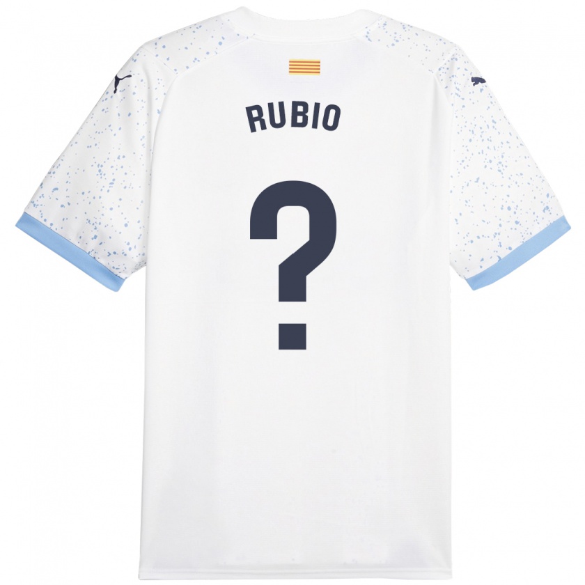 Kandiny Uomo Maglia Albert Rubio #0 Bianco Kit Gara Away 2023/24 Maglietta