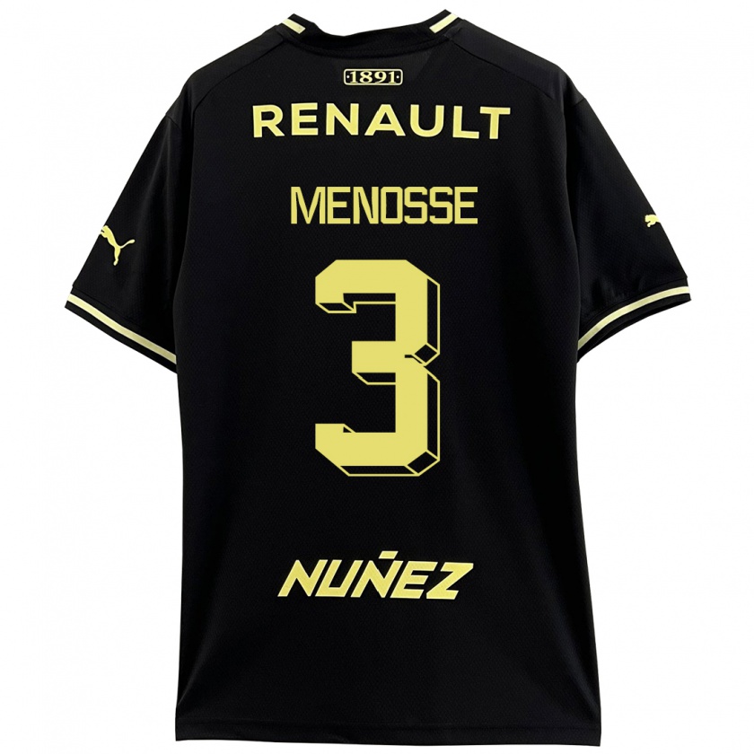 Kandiny Hombre Camiseta Hernán Menosse #3 Negro 2ª Equipación 2023/24 La Camisa México