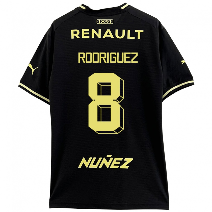 Kandiny Hombre Camiseta Sebastián Rodríguez #8 Negro 2ª Equipación 2023/24 La Camisa