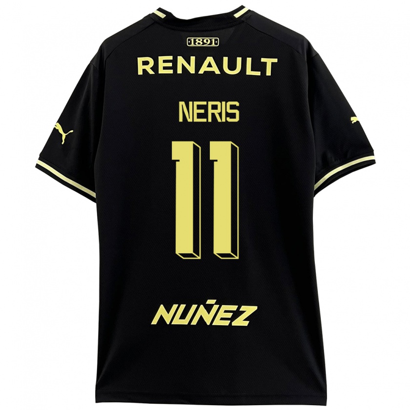 Kandiny Hombre Camiseta José Neris #11 Negro 2ª Equipación 2023/24 La Camisa