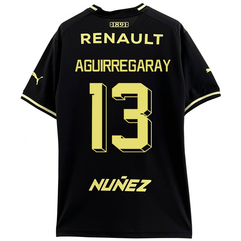 Kandiny Uomo Maglia Matías Aguirregaray #13 Nero Kit Gara Away 2023/24 Maglietta