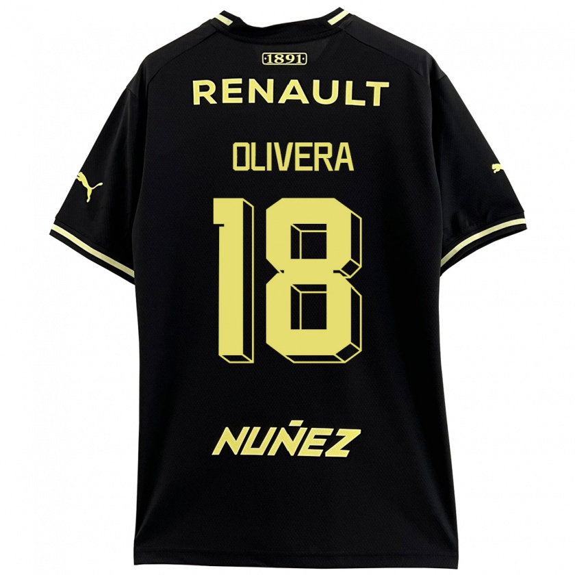 Kandiny Uomo Maglia Maximiliano Olivera #18 Nero Kit Gara Away 2023/24 Maglietta