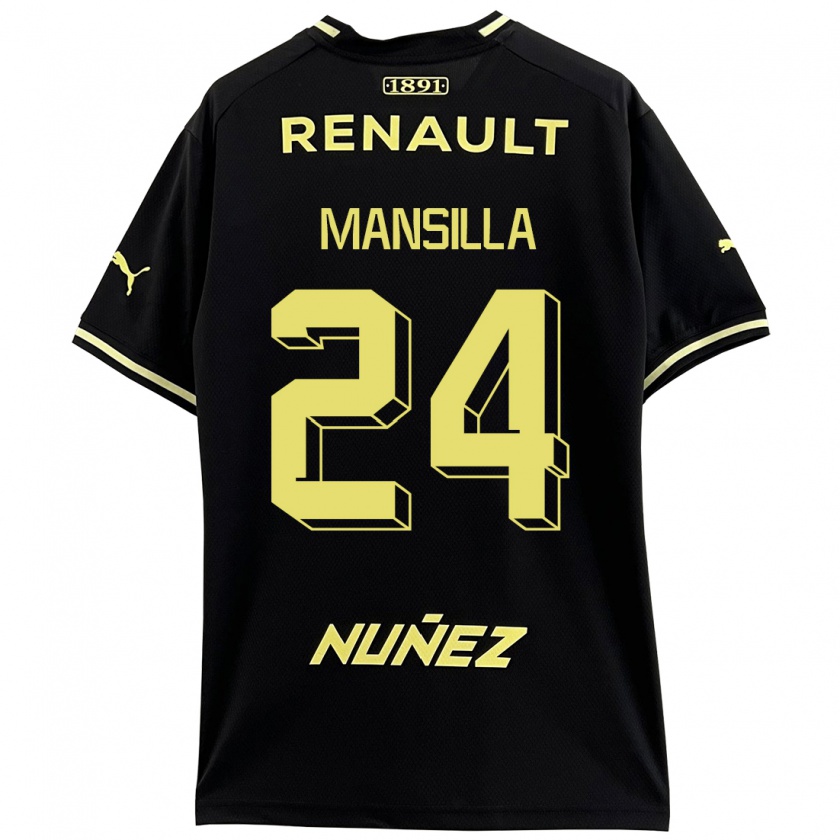 Kandiny Hombre Camiseta Brian Mansilla #24 Negro 2ª Equipación 2023/24 La Camisa