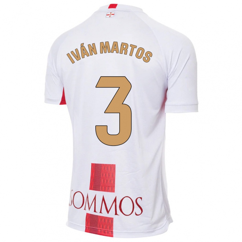 Kandiny Herren Iván Martos #3 Weiß Auswärtstrikot Trikot 2023/24 T-Shirt Österreich