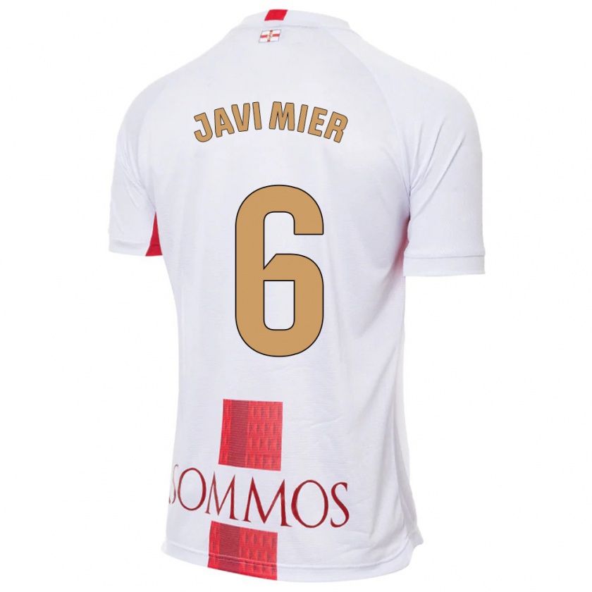 Kandiny Uomo Maglia Javi Mier #6 Bianco Kit Gara Away 2023/24 Maglietta