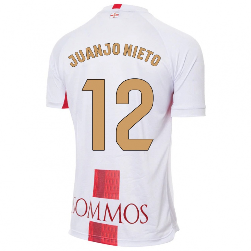 Kandiny Hombre Camiseta Juanjo Nieto #12 Blanco 2ª Equipación 2023/24 La Camisa