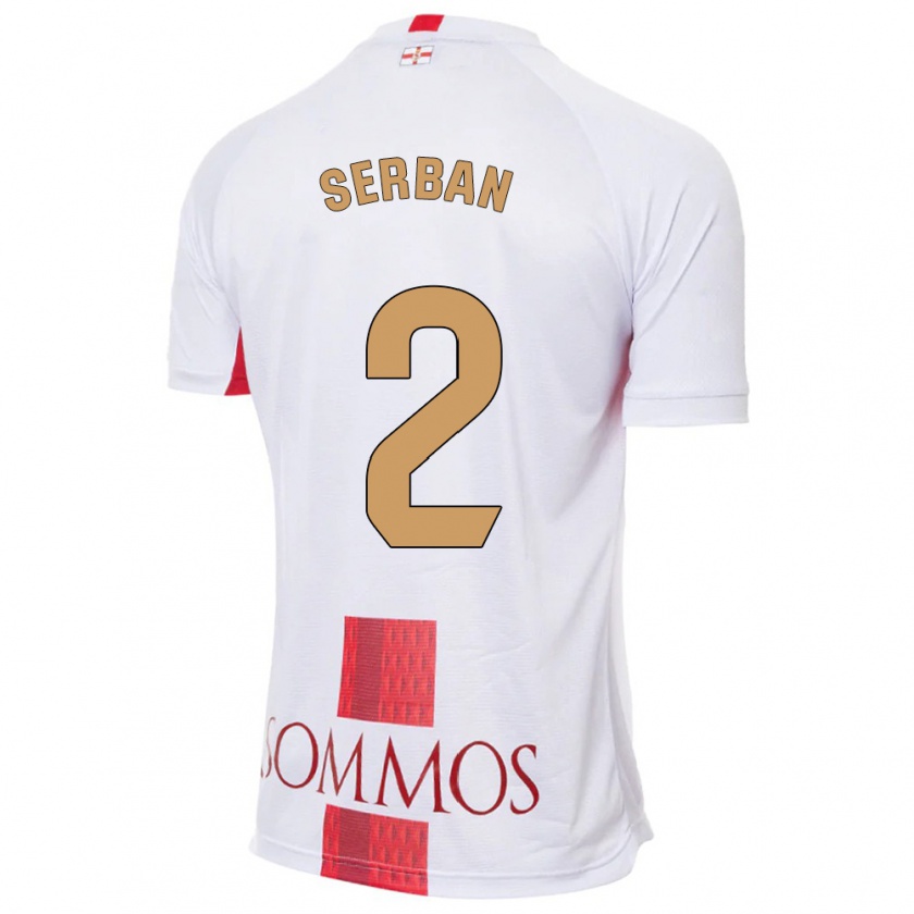 Kandiny Hombre Camiseta Alin Serban #2 Blanco 2ª Equipación 2023/24 La Camisa