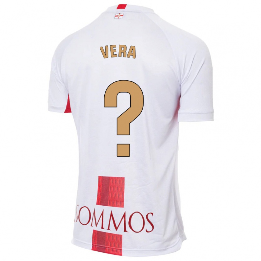 Kandiny Hombre Camiseta Ángel Vera #0 Blanco 2ª Equipación 2023/24 La Camisa