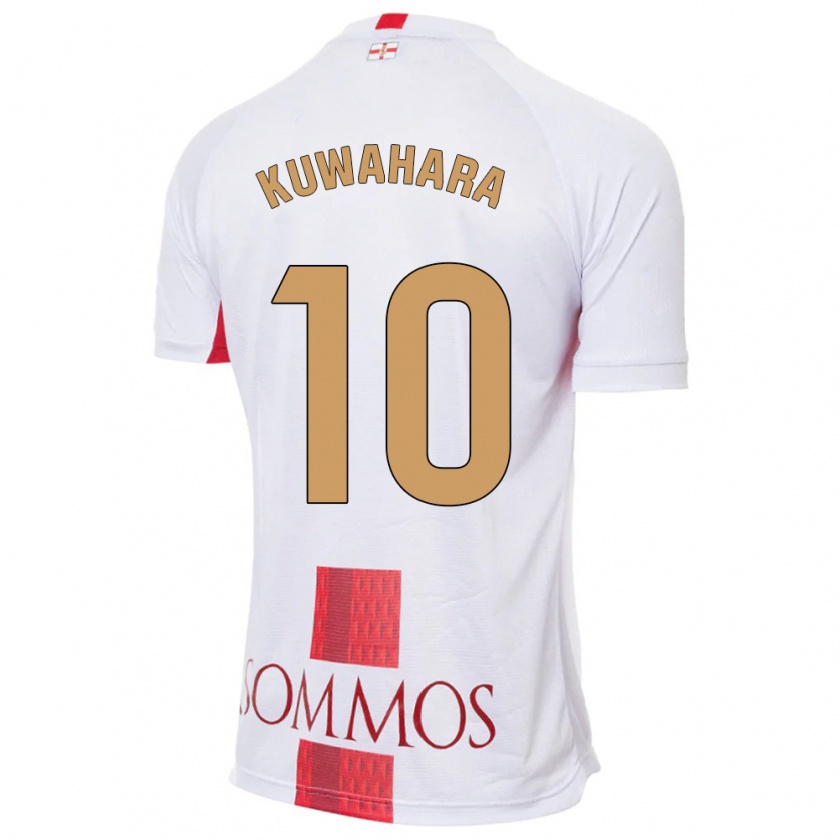 Kandiny Uomo Maglia Akane Kuwahara #10 Bianco Kit Gara Away 2023/24 Maglietta