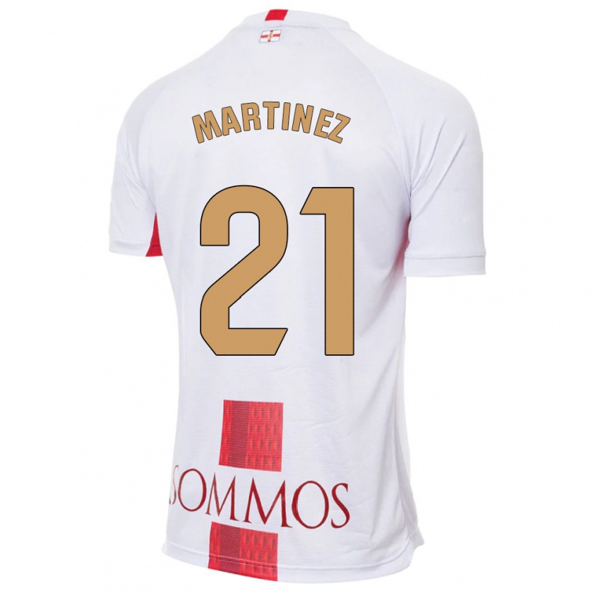 Kandiny Uomo Maglia Alejandra Martínez #21 Bianco Kit Gara Away 2023/24 Maglietta